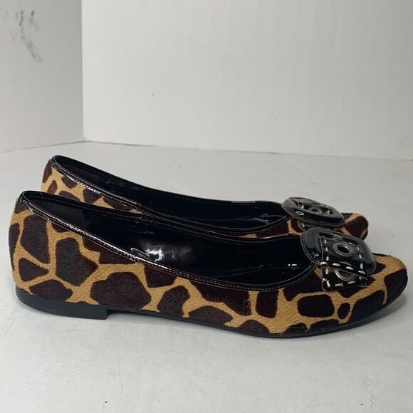 Bernardo cow hair black leather flats - Picture 4 of 8